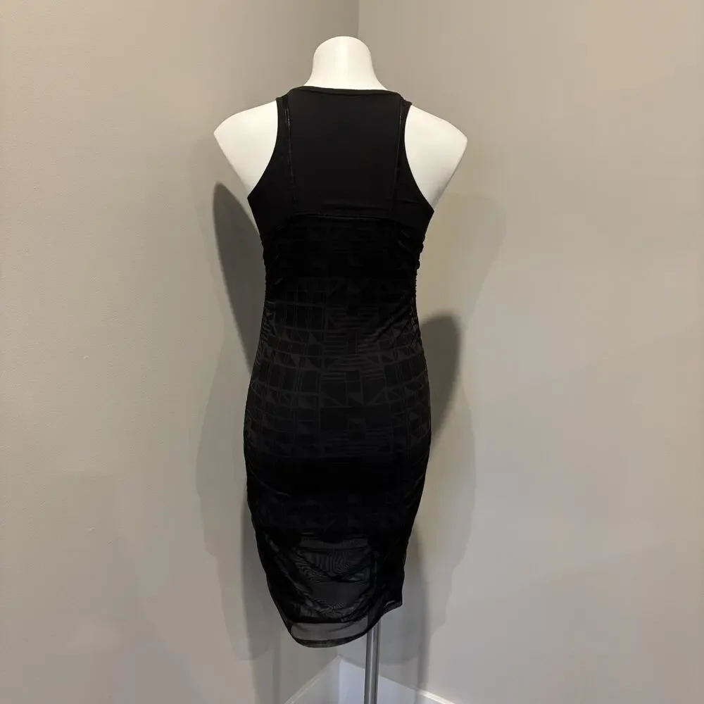 Nike Tank Dress XS Black Shirred Bodycon - Picture 7 of 13
